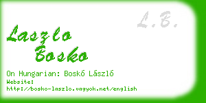 laszlo bosko business card